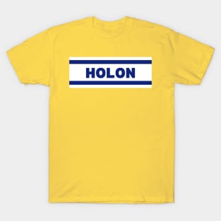 Holon City in Israel Flag Colors T-Shirt